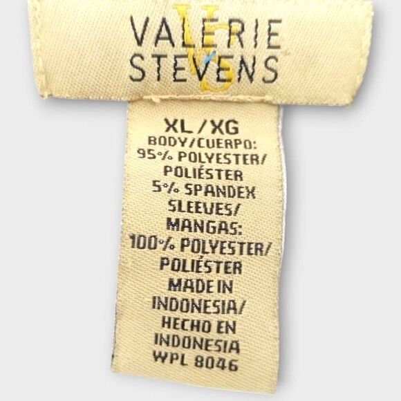 Valerie Stevens Womens Tunic Sz XL Dress‎ Blue Black Relaxed Fit Chiffon Granny - Picture 11 of 14